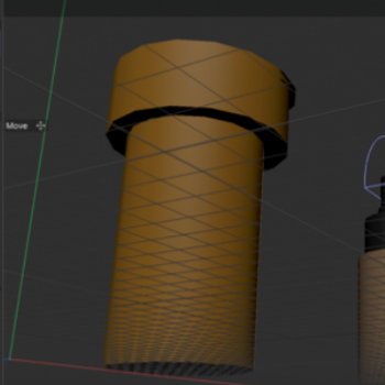 3D Modeled Bottle <Bottom View>