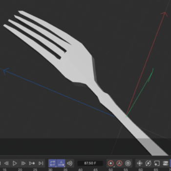 3D Image of an Fork